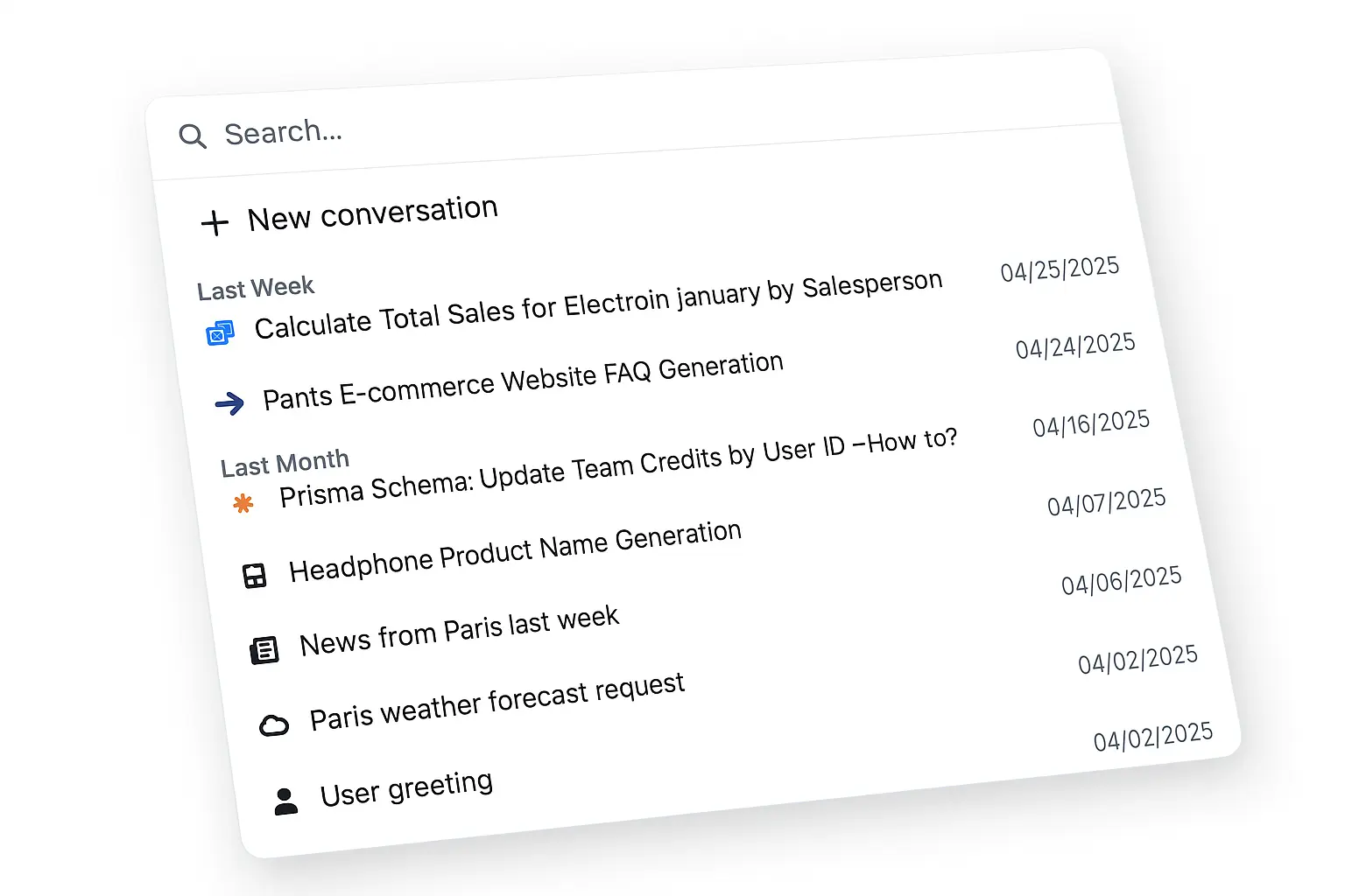 History & Multi-context conversations